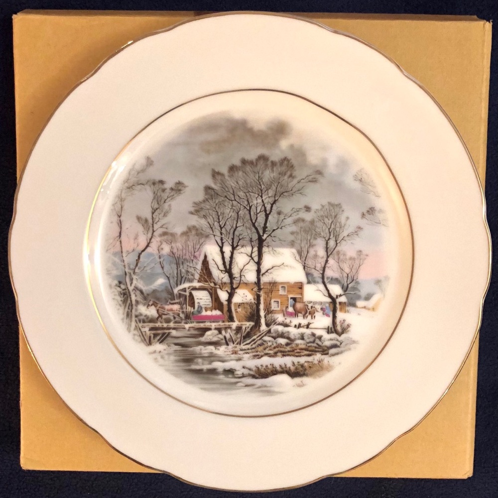 Avon Currier & Ives Cookie Collector Plate